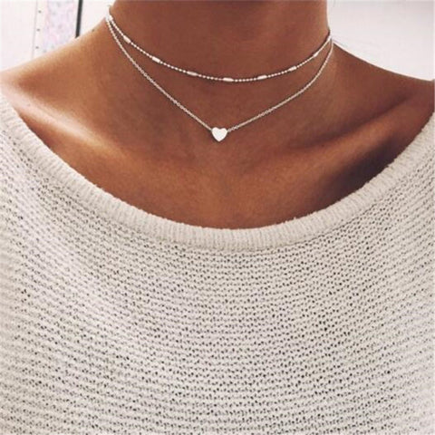 Tiny Heart Choker Necklace for Women  Bohemian Chocker Necklace Jewelry