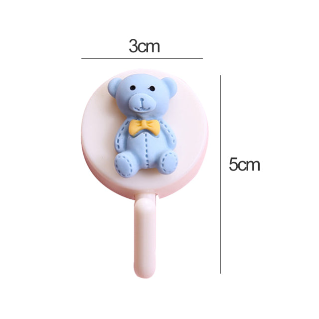 New Cute Animal Wall Hook for Key Holder Coat Towel Hanging Plastic Mask Holder Bathroom Organizer Wall Decor Home Accessories
