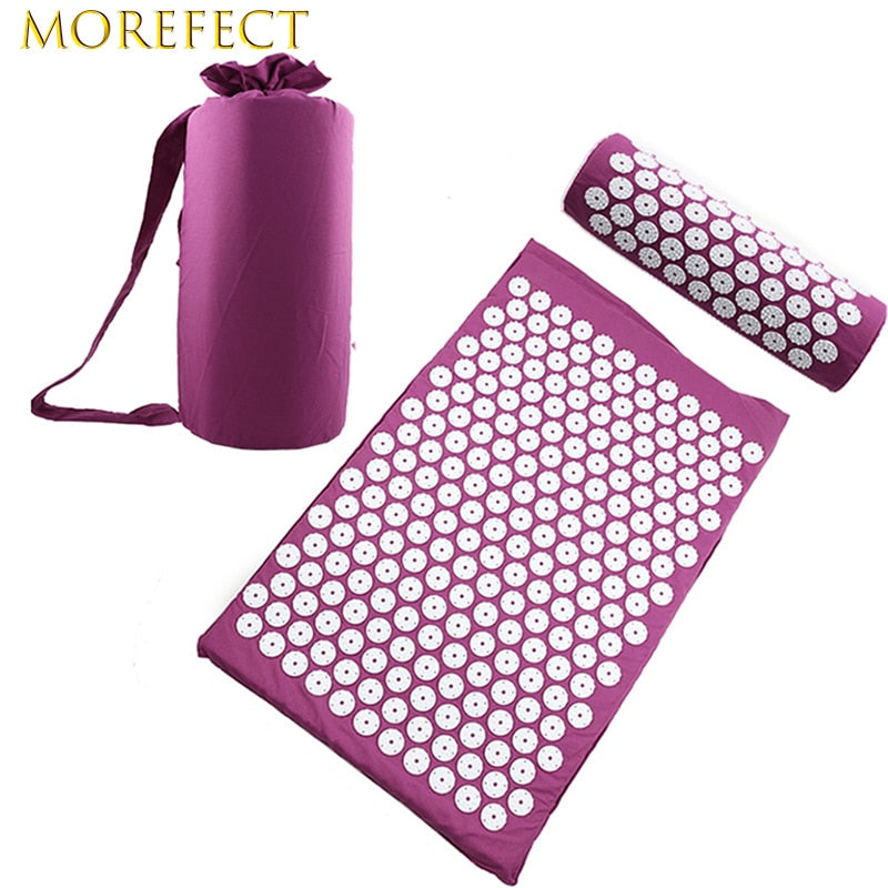 Massage Acupressure Mat Head Neck Back Foot Cushion Pillow Spike Yoga Mat Anti-stress Needle Massager Acupuncture pad