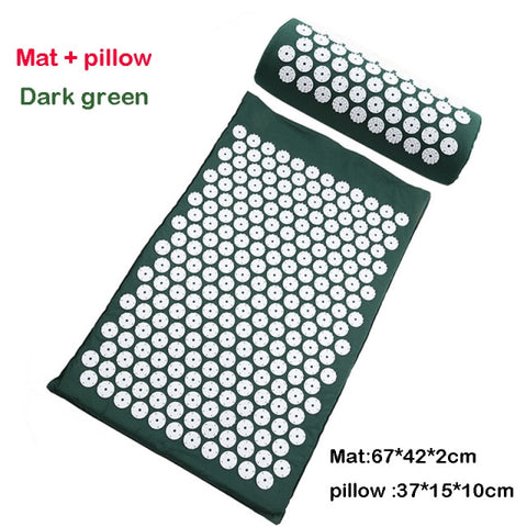 Massage Acupressure Mat Head Neck Back Foot Cushion Pillow Spike Yoga Mat Anti-stress Needle Massager Acupuncture pad