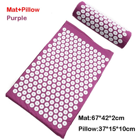 Massage Acupressure Mat Head Neck Back Foot Cushion Pillow Spike Yoga Mat Anti-stress Needle Massager Acupuncture pad