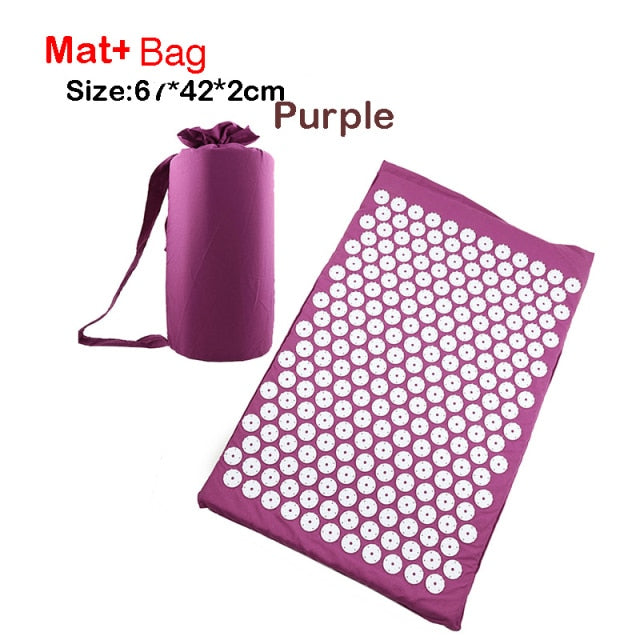 Massage Acupressure Mat Head Neck Back Foot Cushion Pillow Spike Yoga Mat Anti-stress Needle Massager Acupuncture pad