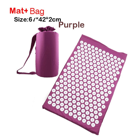 Massage Acupressure Mat Head Neck Back Foot Cushion Pillow Spike Yoga Mat Anti-stress Needle Massager Acupuncture pad