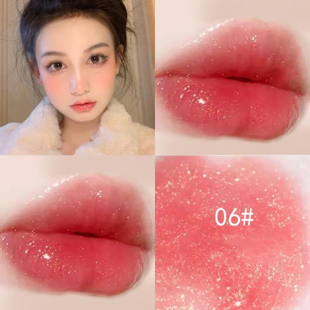 Mini 10 Colors Liquid Lip Gloss Waterproof Non-stick 24 Hours Long Lasting .
