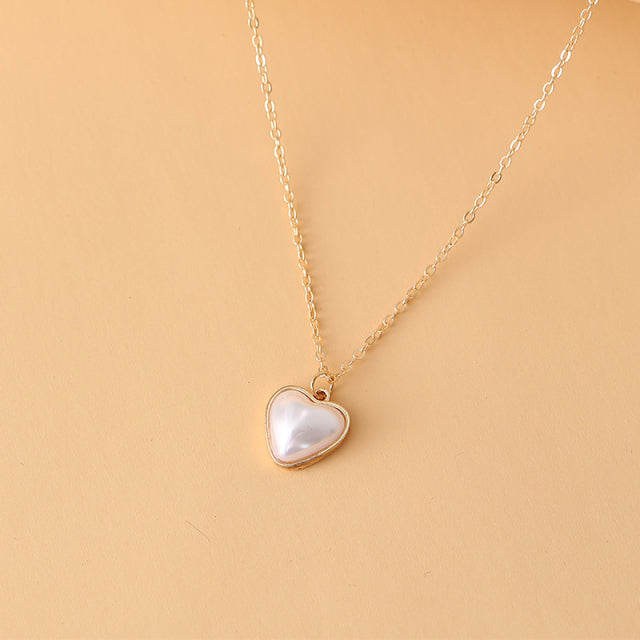 Heart Necklace Shining Bling AAA Zircon Women
