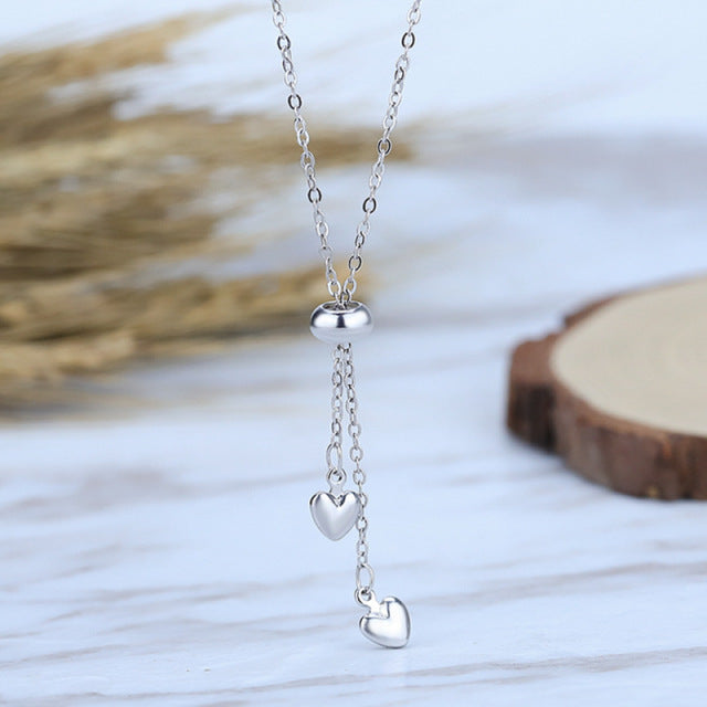 Heart Necklace Shining Bling AAA Zircon Women