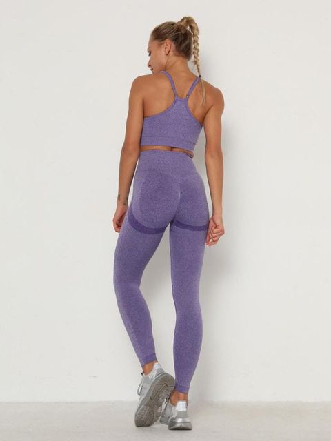 Women Sets Skinny Outfits High Waist Push Up Leggings Gym Clothes Sport Suit