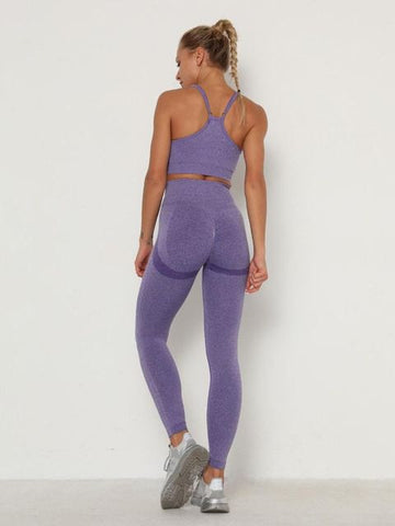 Women Sets Skinny Outfits High Waist Push Up Leggings Gym Clothes Sport Suit