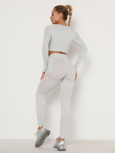 Women Sets Skinny Outfits High Waist Push Up Leggings Gym Clothes Sport Suit