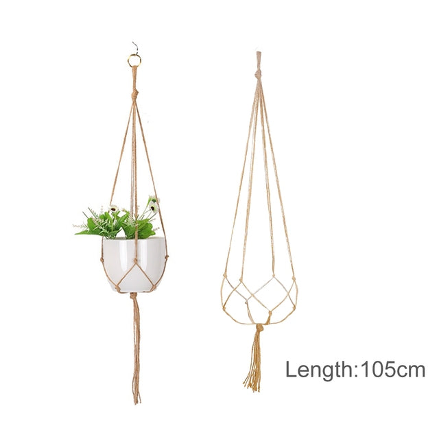 Hanging Plant Handmade Macrame Plant Hanger Flower Pot Planter Hanger Wall Decor Courtyard