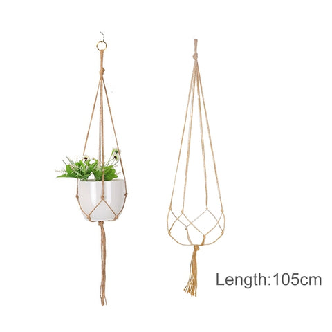 Hanging Plant Handmade Macrame Plant Hanger Flower Pot Planter Hanger Wall Decor Courtyard